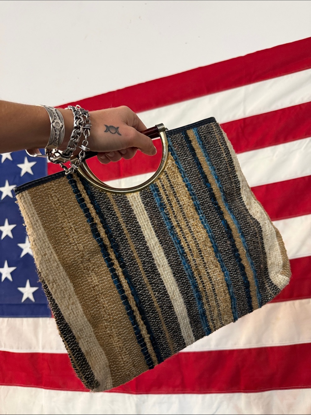 Vintage tapestry handbag